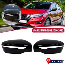 Left/Right Side For Nissan Qashqai J11 2014-20 Black Door Wing Mirror Cover Cap