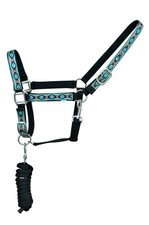 Horse Horse Nylon Aztec Printed Neoprene Comfort Adjustable Halter Lead 606195C