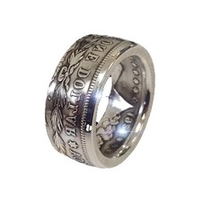 Silver Dollar Coin Ring Size 7-13 Handmade Crafted Rare Silver Morgan Men Rings