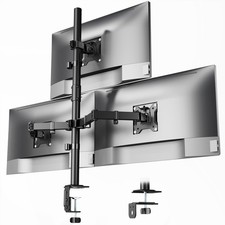 Triple Monitor Stand Mount, Fully Adjustable Desk Mount for 3 Screen up to 17...