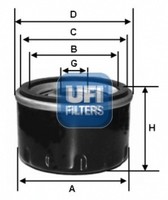 UFI ÖLfilter 23.128.00 Anschraubfilter FüR Autobianchi 131 Delta 124 Lancia Fiat