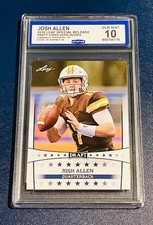 Josh Allen Rookie - 2018 Leaf Draft Stars Special Release RC CCG 10 GEM MINT 10