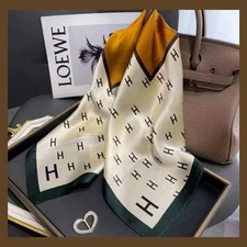 Luxury Silk Scarf Women Accessories 70 cm Square Christmas Gift