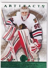 12/13 UD ARTIFACTS COREY CRAWFORD GREEN BASE PARALLEL /99 #104