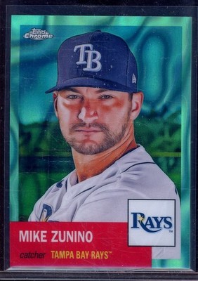 Mike Zunino 2022 Topps Chrome Platinum Aqua Lava Refractor #334 (58/299)