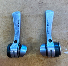 Shimano 105 SL-1050 10-Speed Down Tube Shifter Set Pair Silver/Black