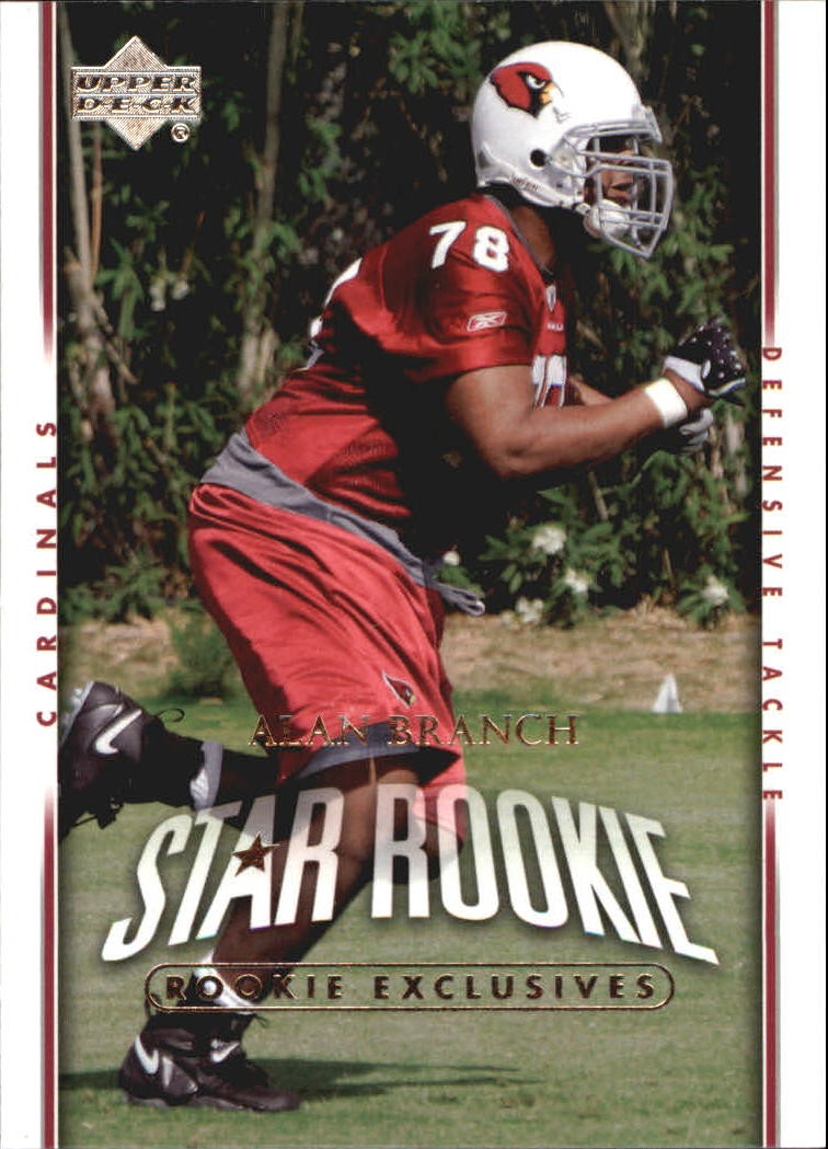 2007 Upper Deck Exclusive Edition Rookies #202 Alan Branch - FB