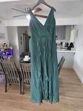 White by Vera Wang Emerald Green Sleeveless Dress Size 16