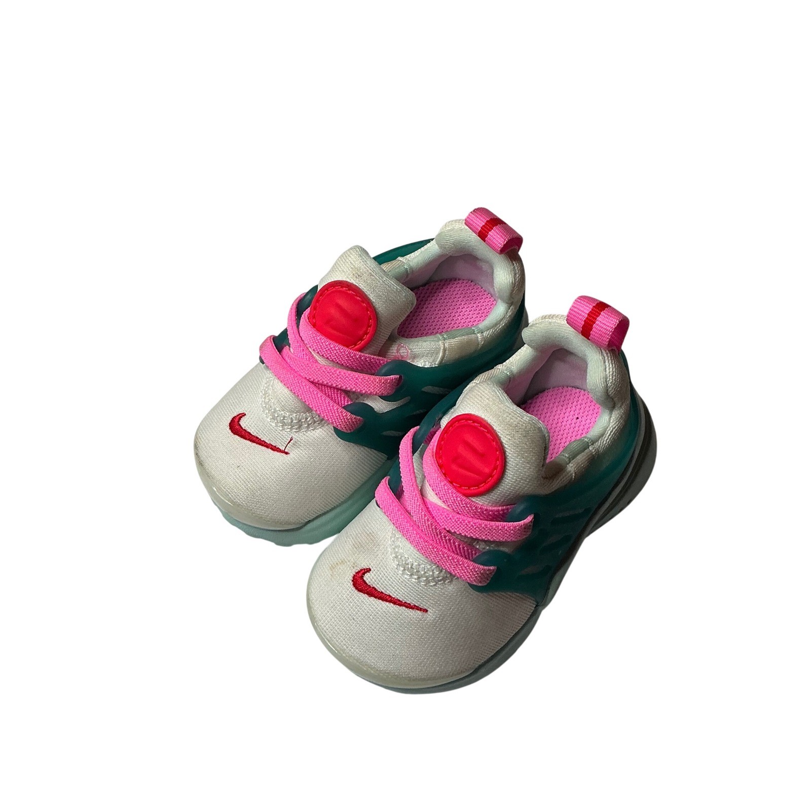 Nike Presto Toddler Shoes Teal Pink White Swoosh Crib Sneakers Size 4C-image