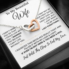 To My Wife Necklace, Christmas Gifts For Women, Anniversary Gift For Wife