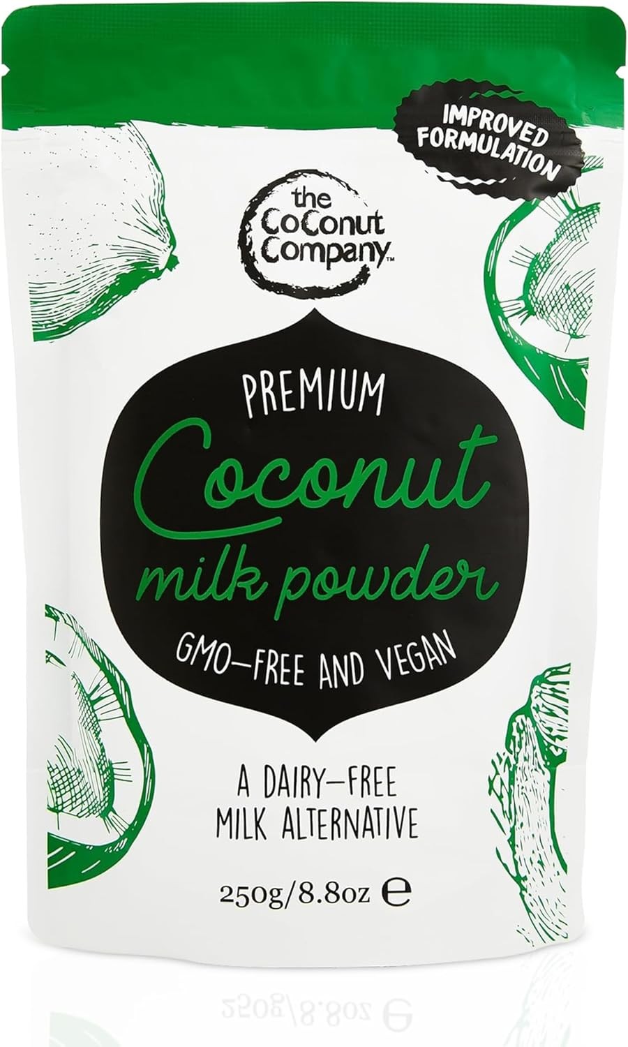 Organic Coconut Milk Powder 250g - Dairy-free & Gluten-free - Pure - Vegan - 65