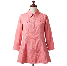 Otto Y2K Pink Shirt Tunic Dress Spring Women's A-Line Pleated Casual