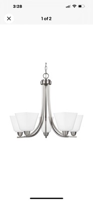 Generation Lighting Five Light Chandelier Brushed Nickel Finish 35940-962