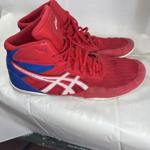ASICS Matflex Size 9.5 Men’s Wrestling Shoes Red And Blue