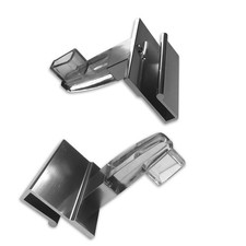 Chrome Towel Bar Base/Acrylic Brackets for Shower Door 5/32", 3/16"  1/4" Glass