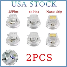 2Pcs Replace Micro Needle Cartridge Tip Nano 25/64 Pins Gold For RF Machine HOT