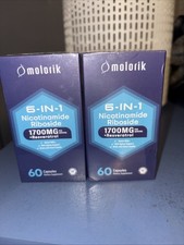Molorik 6 In 1 Nicotinamide Riboside 1700 Mg 60 Capsules (2 Pack) Exp8/27