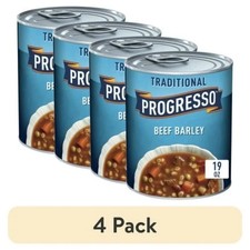  4 pack Progresso Traditional, Ready to Serve Beef Barley Soup, 19 oz.