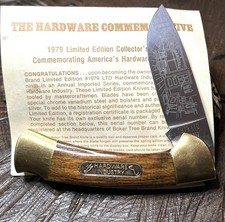 Vtg BOKER Solingen German Pocket Knife Folding Hunter 1979 Wood Handles