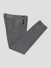 NEW MARCO PESCAROLO GRAY COTTON EA VELVET JEANS US 34 - EU 50 3PES239