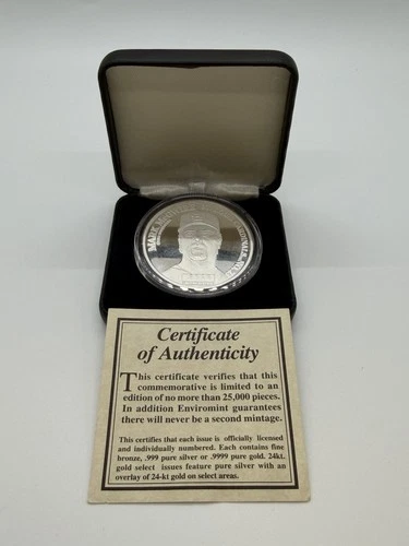Mark McGwire MLB Baseball One Troy Ounce .999 Fine Silver Round /25,000