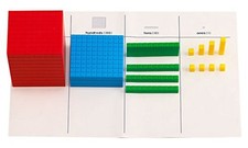Didax Interlocking Base Ten Blocks 121 Pieces - Plastic Math Manipulatives