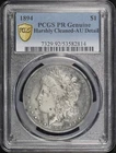 1894 Morgan Dollar PCGS PR Genuine AU Details Harshly Cleaned