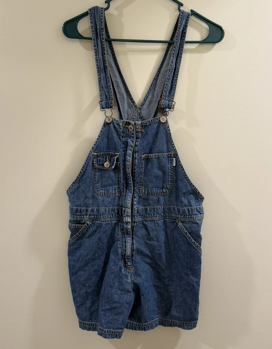 Vintage 90’s Y2K ESPRIT Denim Overalls Shortalls Bibs Women’s Size S?