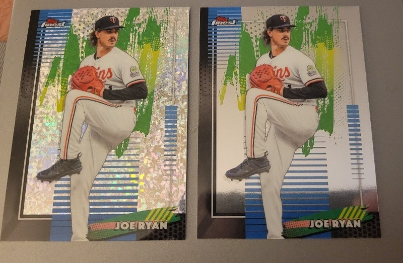 2026 Topps Finest Joe Ryan Parallel + Base #43 Minnesota Twins
