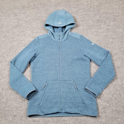 Under Armour Hoodie Mens Medium Full Zip ColdGear Fleece Sweatshirt Polartec