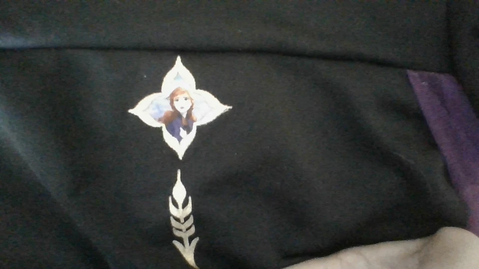 Vestido Disfraz Disney Frozen II Anna Talla L (10/12) Púrpura/Negro Elastizado Corto Slv Foto 3 de 4