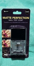 B PURE Matte Perfection Clear Nail Top Coat Polish into matte look New Item 