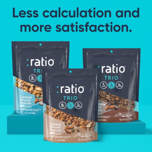 Ratio Trio Coconut Almond Granola Cereal 1g Sugar Keto Friendly 8 oz Resealab... - 第 6/8 張圖片