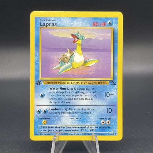 Pokémon TCG Lapras 25/62 Fossil 1st Edition Regular LP