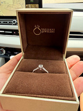 Valliani Jewelers 14k White Gold Round Diamond Prong Engagement Ring Sz 7