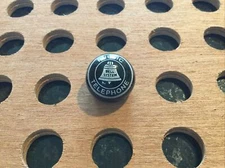 Vintage | "Public Telephone" | White on Black | Marble