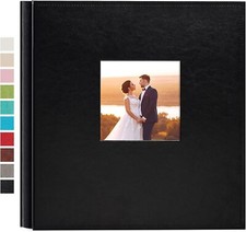 Photo Album 4x6, 1000 Pockets, Leather Cover for Family Wedding Baby Black 