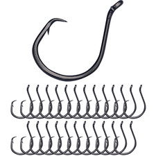 Reaction Tackle Heavyweight Octopus Circle Hooks - Offset Catfish Hooks- 25pk
