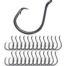 Reaction Tackle Heavyweight Octopus Circle Hooks - Offest Catfish Hooks- 25pk