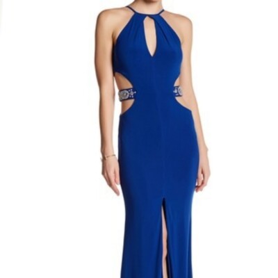 trixxi blue dress NWT- Embellished Cutout Dark this dress is perfect destination wedding dresses Baby Girl Black Shimmery Size:XL-2XL (Bust 100 cm)