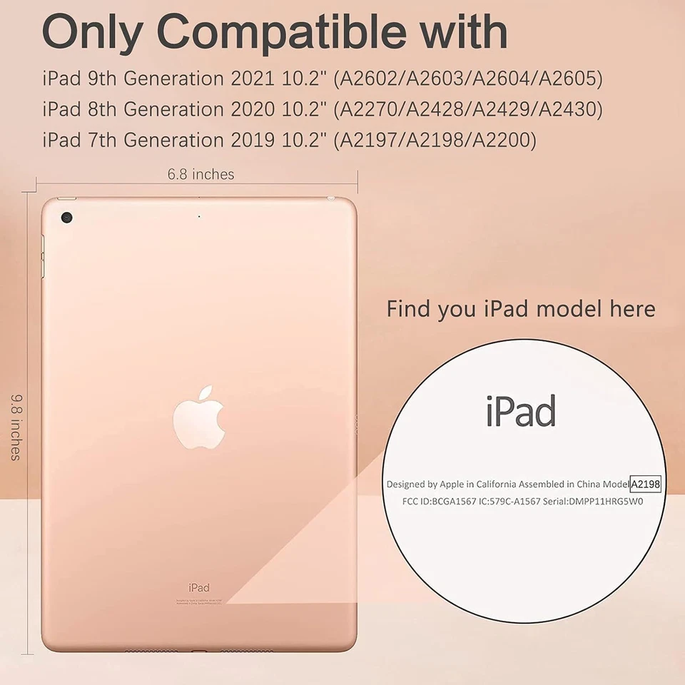 Funda Para iPad 9º 8º 7º 10.2" Resistente Antigolpes Cubierta + Protector de Pantalla Foto 2 de 4