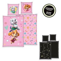 "BettwäSche \"Paw Patrol – Pink, Glow In The Dark\" - Leuchtet Im Dunkeln!"