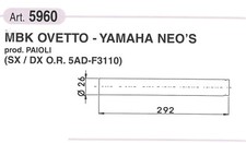 COPPIA STELI FORCELLA PAIOLI BUZZETTI 5960 MBK OVETTO YAMAHA NEO'S 50 D.26 L.292