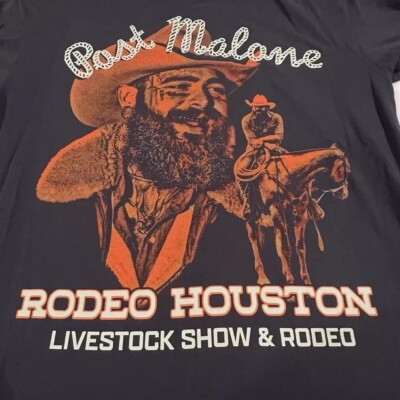Remake Post Malone Sold Out Rodeo Houston 2025 Charcoal Unisex T-shirt