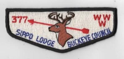 OA Sipp-O Lodge 377 Flap BLK Bdr. Buckeye Council 436 Canton, OH [KY-2842]