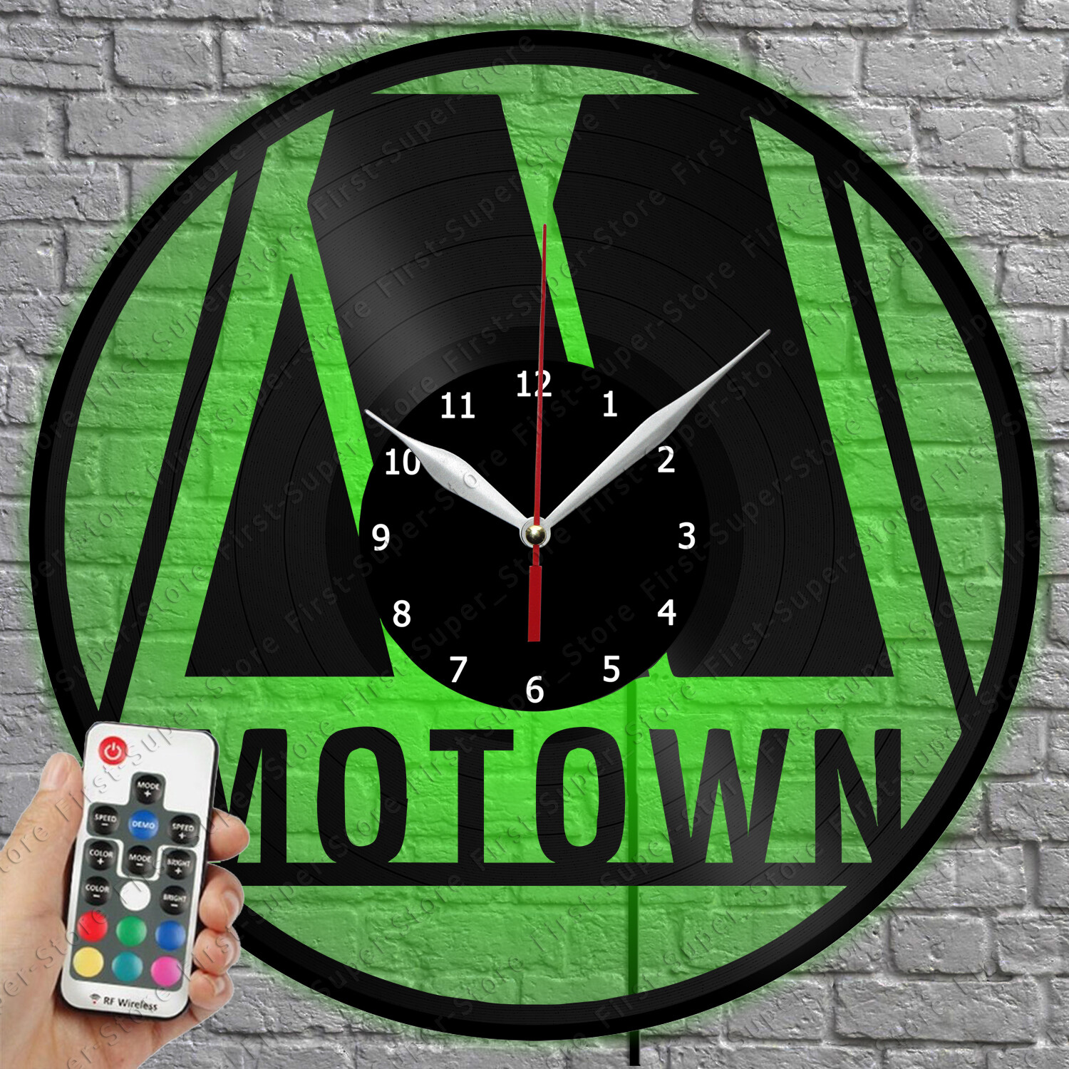 Motown Vinyl Record LED Wall Clock with Light 1220