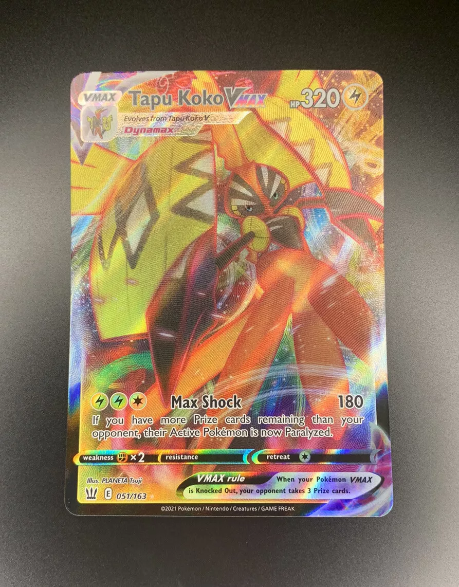 Tapu Koko VMAX 051/163 - Holo Ultra Rare - Battle Styles 2021 - Pokemon  Card