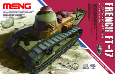 MENG Modèle 1:35 French FT-17 Kit Tourelle rivetée Char léger