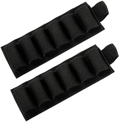 6 Rounds Shell Holder Buttstock 12/20 Ga Side Saddle Shell Carrier Shotgun 2PCS