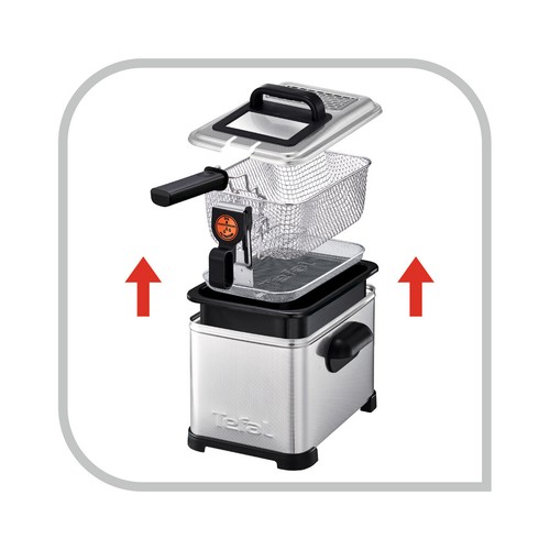 TEFAL Fritteuse Filtra Pro FR5111 3 Liter Öl Edelstahl für 800 g Pommes silber - Bild 3 von 12